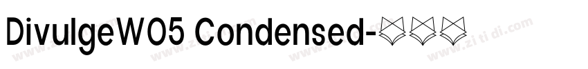 DivulgeW05 Condensed字体转换